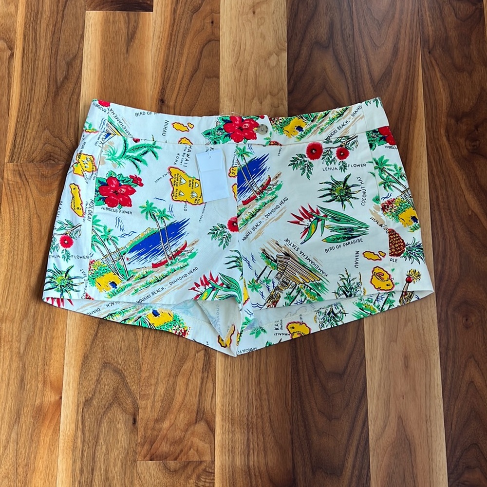 Rare J Crew Hawaii shorts city fit chino sz 8